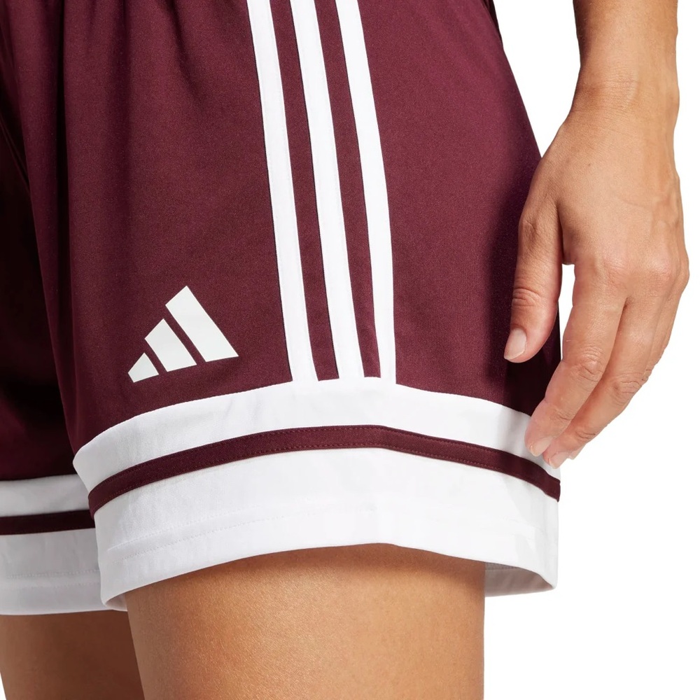 ADIDAS 'Squadra' Purple and White Flowy Drawstring Running Shorts - Size M